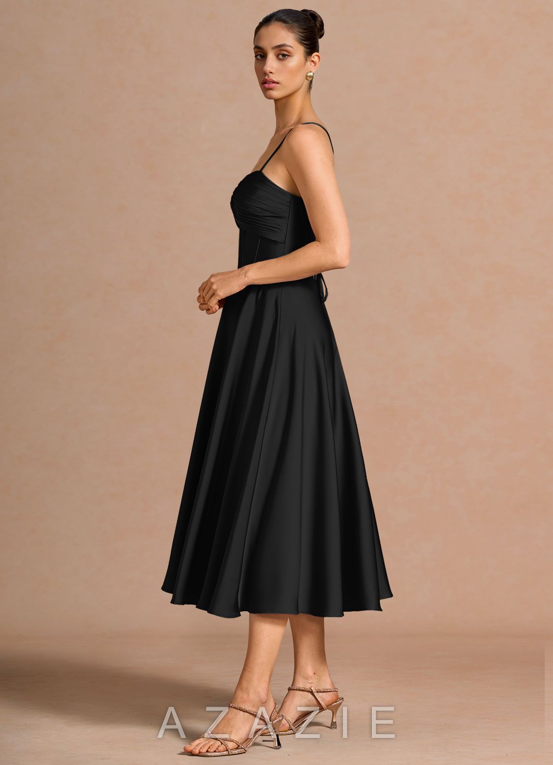 Lilyia {color} Midi Dress  black