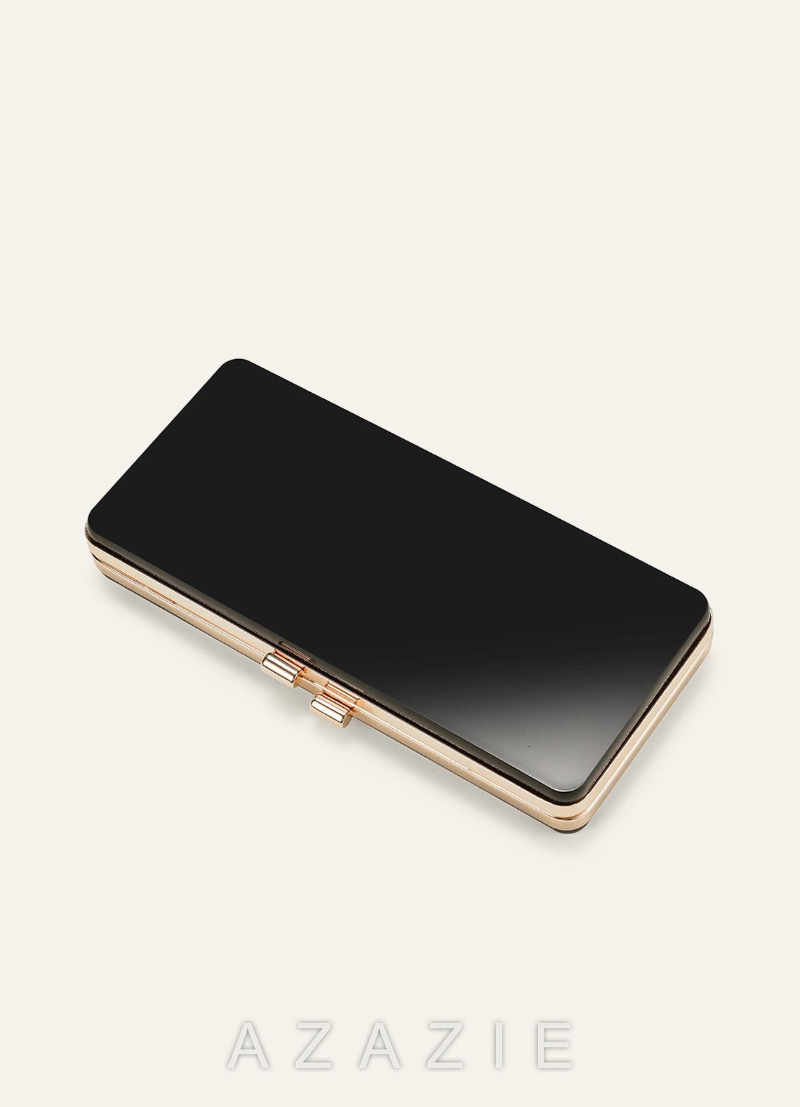 Black Acrylic Mirror Clutch Box Bag