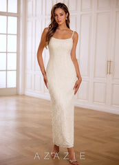 Florginem White Beading Lace Wedding Guest