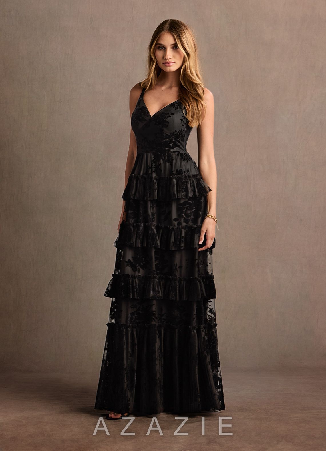 Cammy {color} Ruffle Maxi Dress  sp_black_#bk1343211