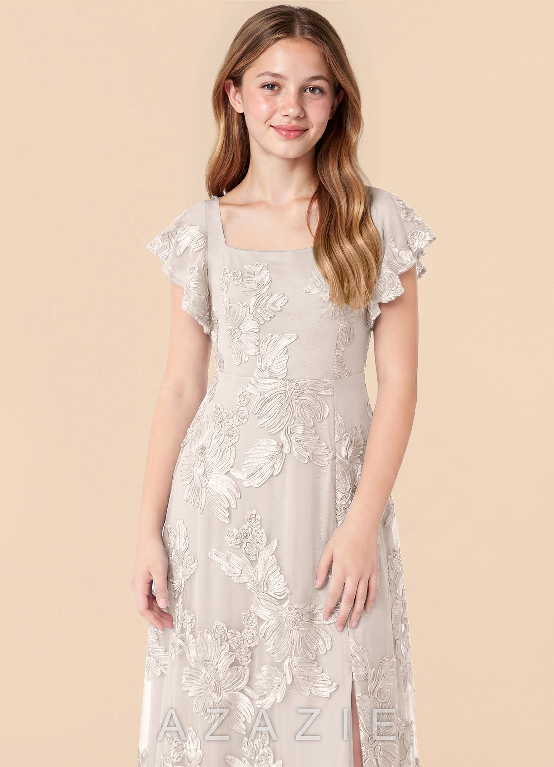 Azazie Jaymie Junior Formal Dress  sp_cloud_white_#cw134325