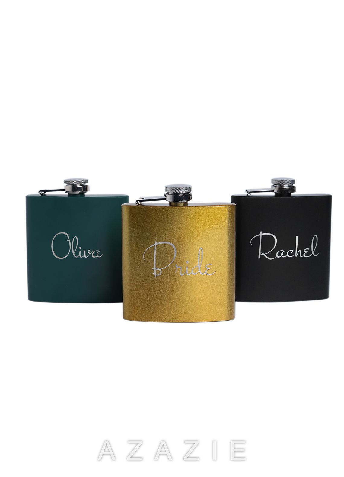 Personalized Flasks For Bridesmaid Gifts  black