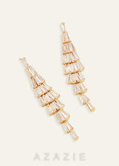 Zirconia Tassel Drop Earrings
