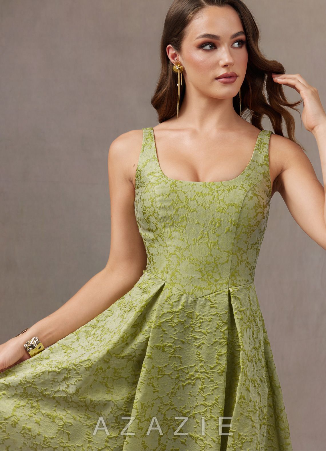 Lauren {color} Midi Dress  sp_light_chartreuse_#lc134302