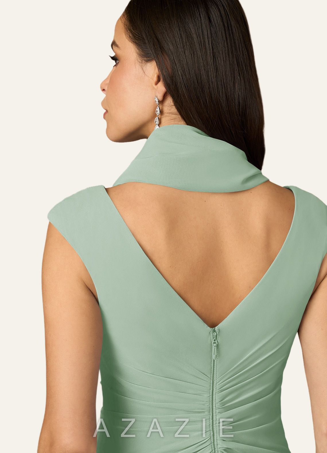 Azazie Matching Color Sarah Chiffon Wrap  agave