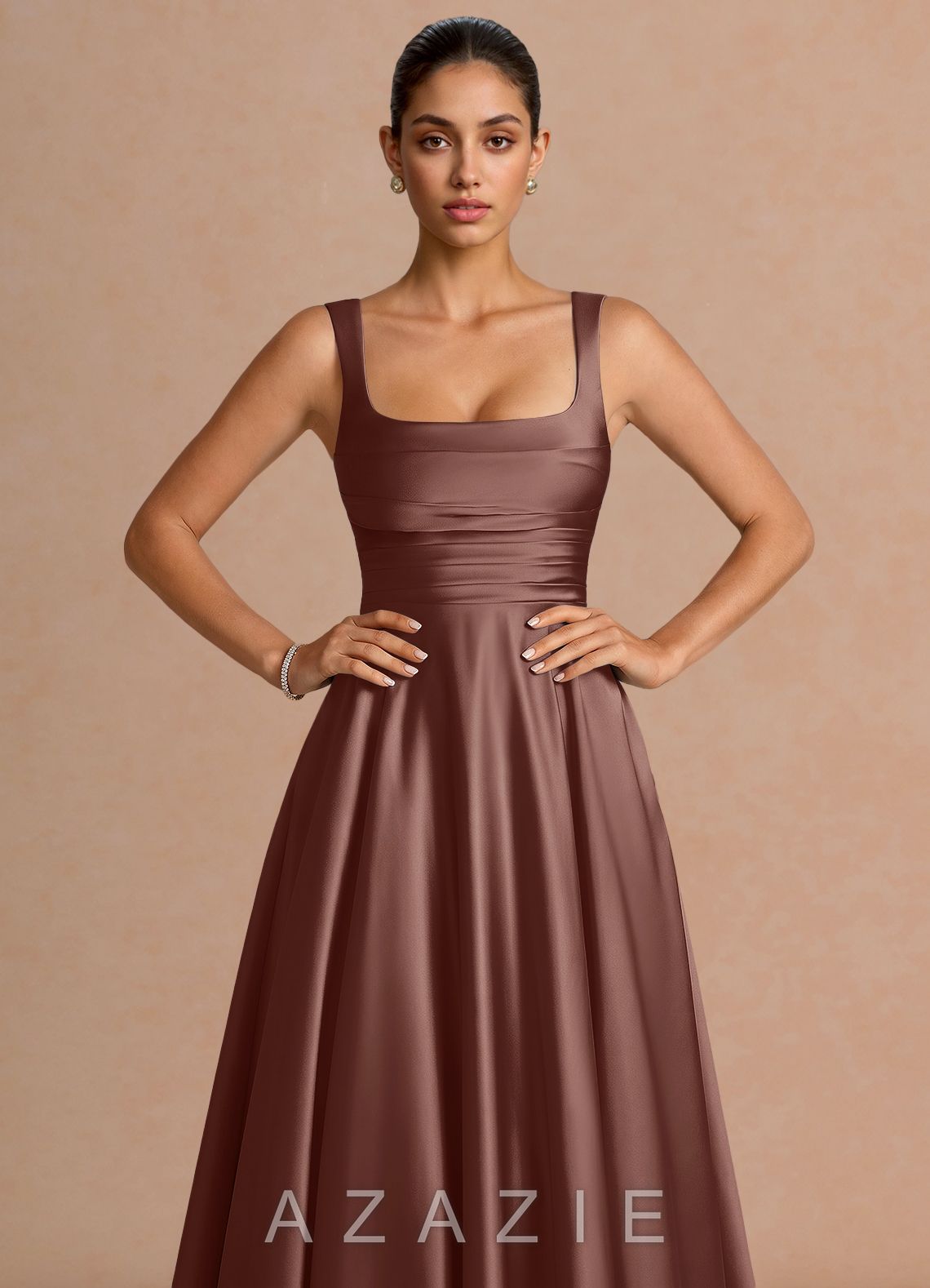 Azaria {color} Maxi Dress  mocha_coco_#134126