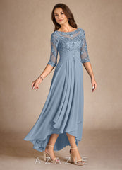 Azazie Marietta Dusty Blue A-Line Lace Dress dusty_blue