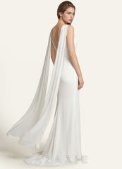 Azazie Chiffon Bridal Shawl Extra Long  ivory