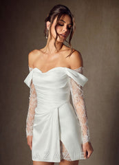 Azazie Alesya Diamond White A-Line Sweetheart Neckline Lace Dress diamond_white