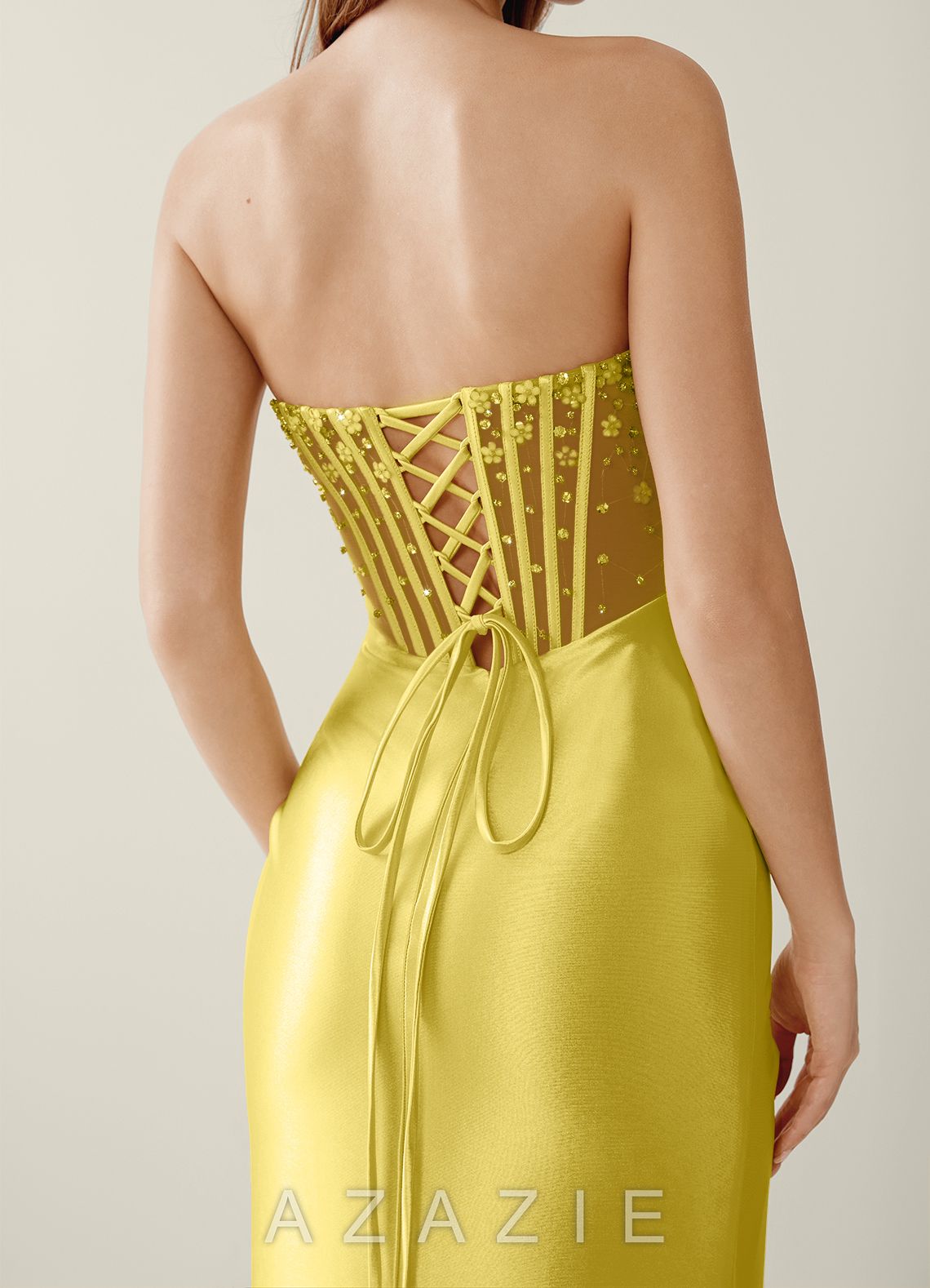 Willa Lemon Sorbet Sweetheart Neckline Corset Mermaid Prom Dress  lemon_sorbet