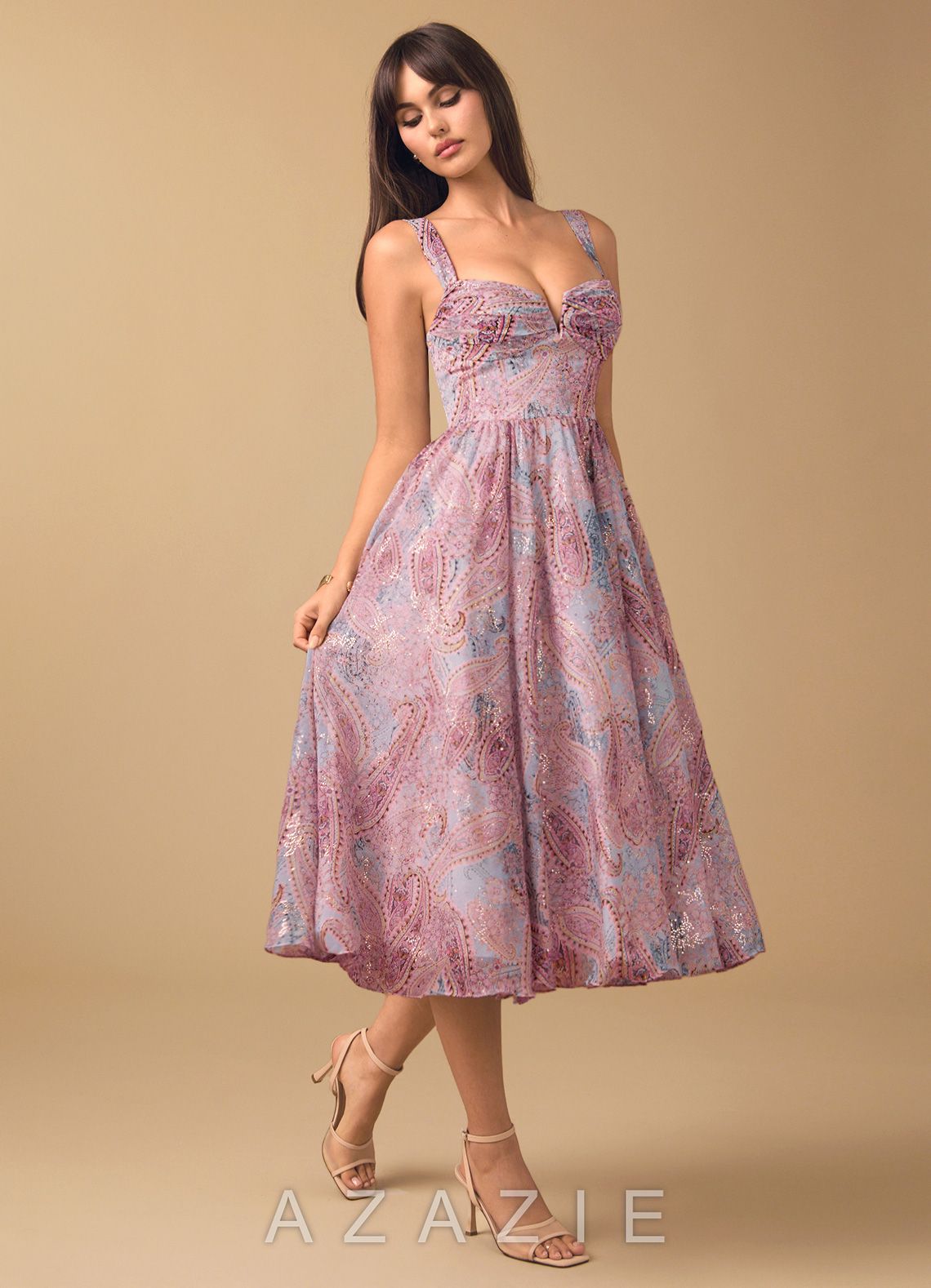 Charli {color} Midi Dress  sp_vintage_paisley_#vp134383