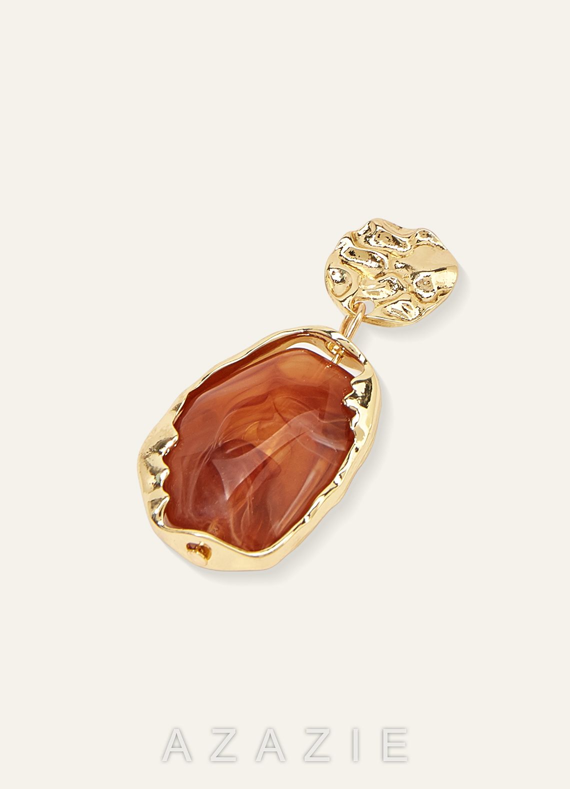 Molten Resin Drop Earrings