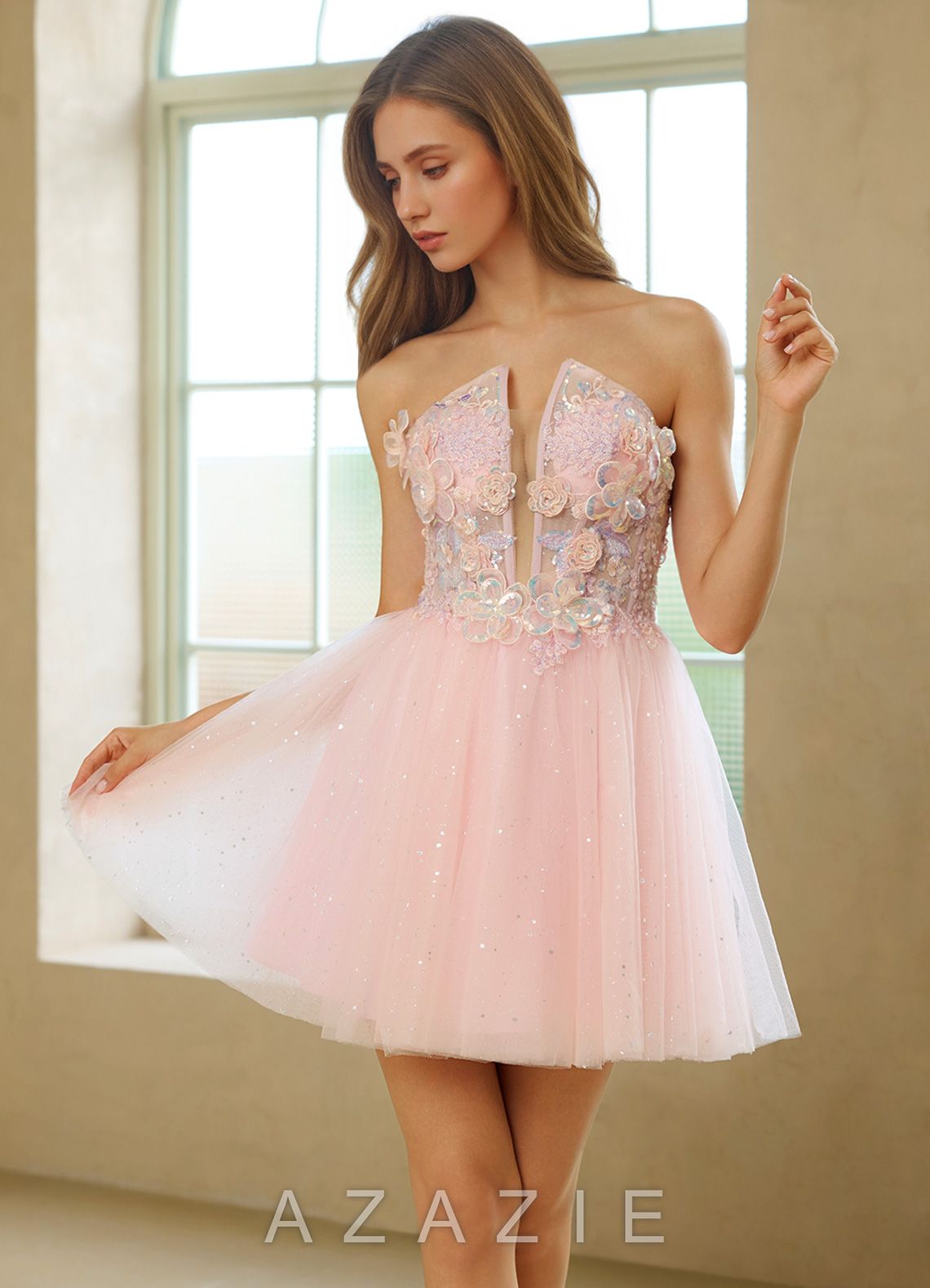 Blossparkle Pink Mini Dress