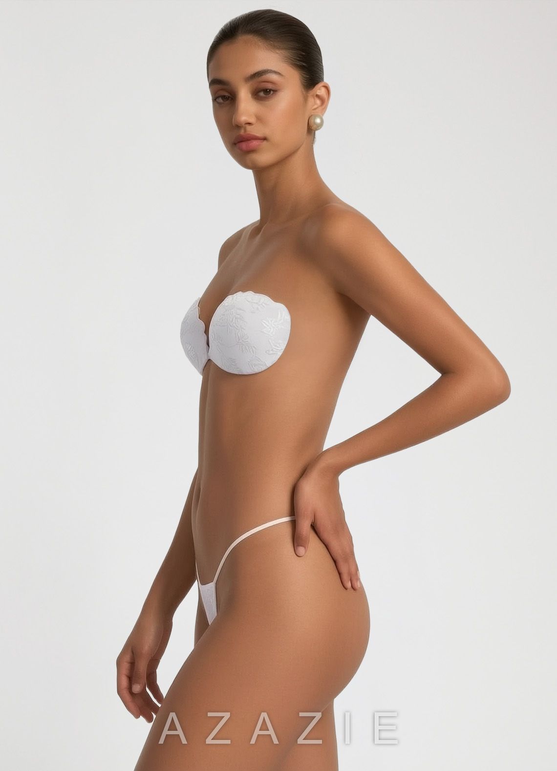 Azazie Diamond White Lace Push-Up Pasties  sp_diamond_white