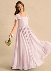 Azazie Patsy Girls Formal Blushing Pink A-Line Sweetheart Neckline Chiffon Dress blushing_pink