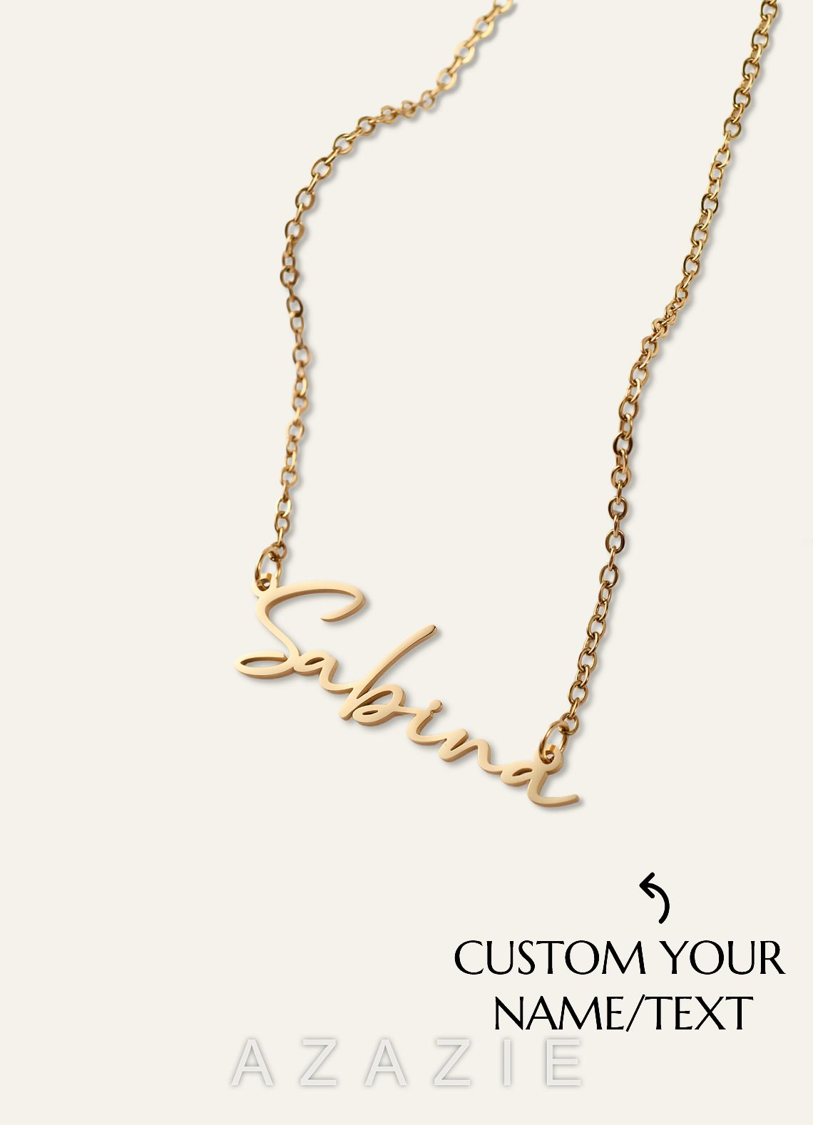 Personalized Name Necklace  gold