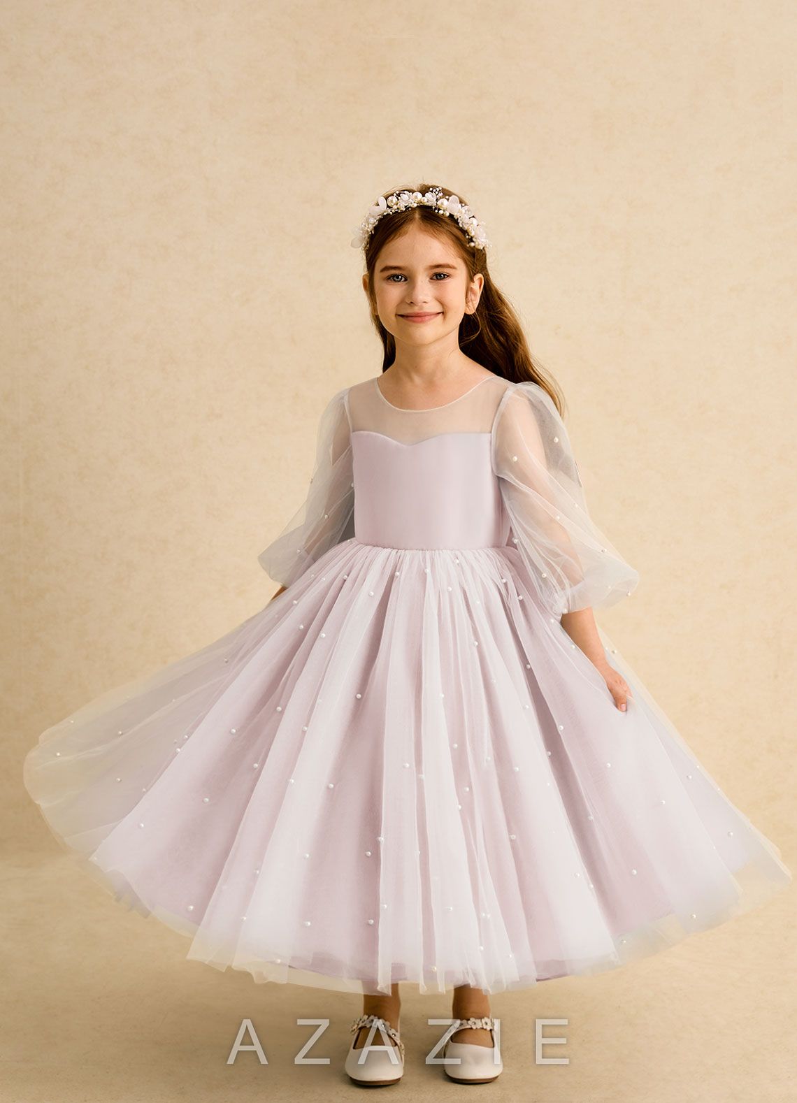 Azazie Trudy Blushing Pink Ball-Gown Sweetheart Neckline Tulle Dress blushing_pink