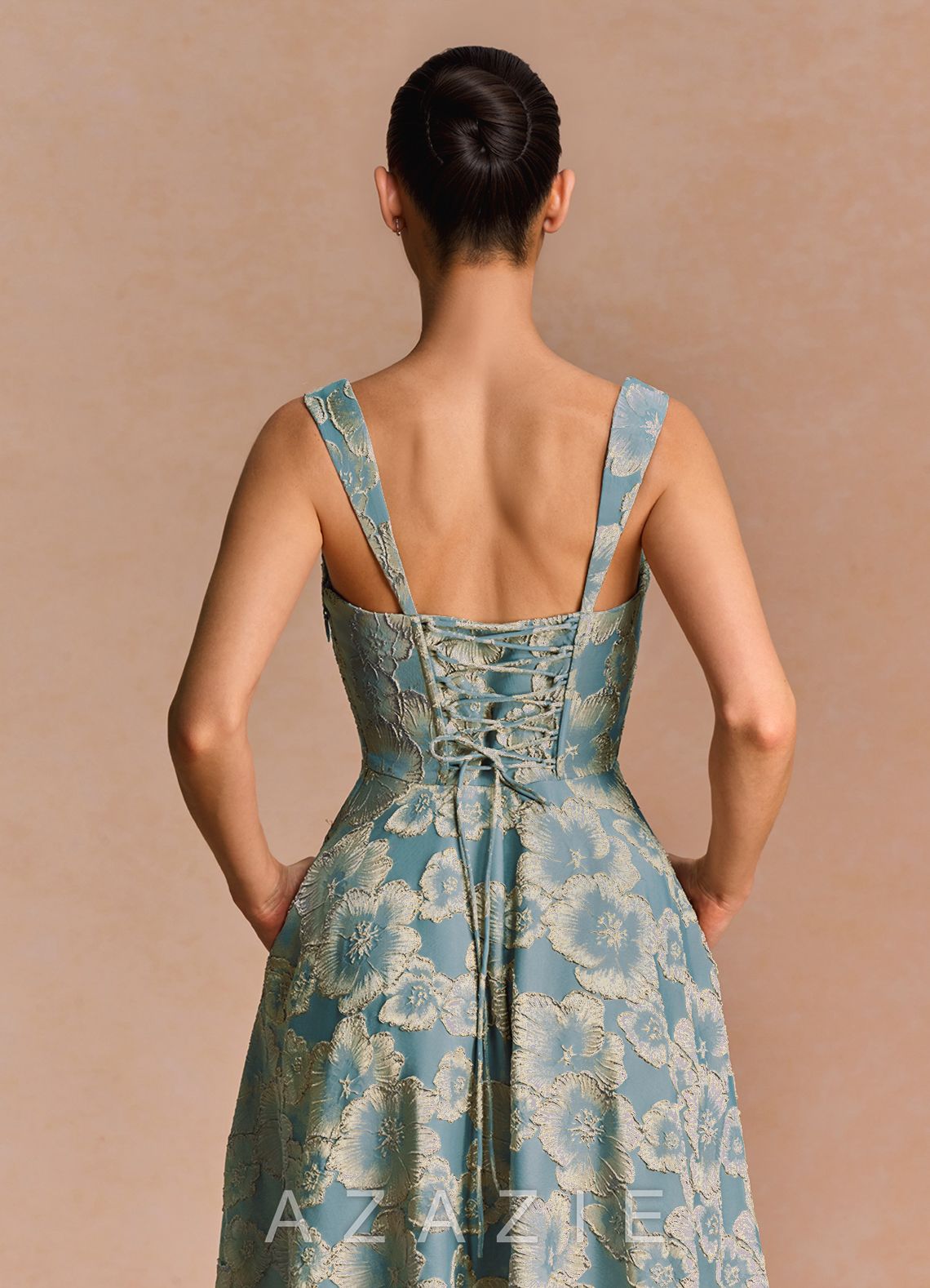 Azaria {color} Midi Dress  sp_lake_blue_#lb134070