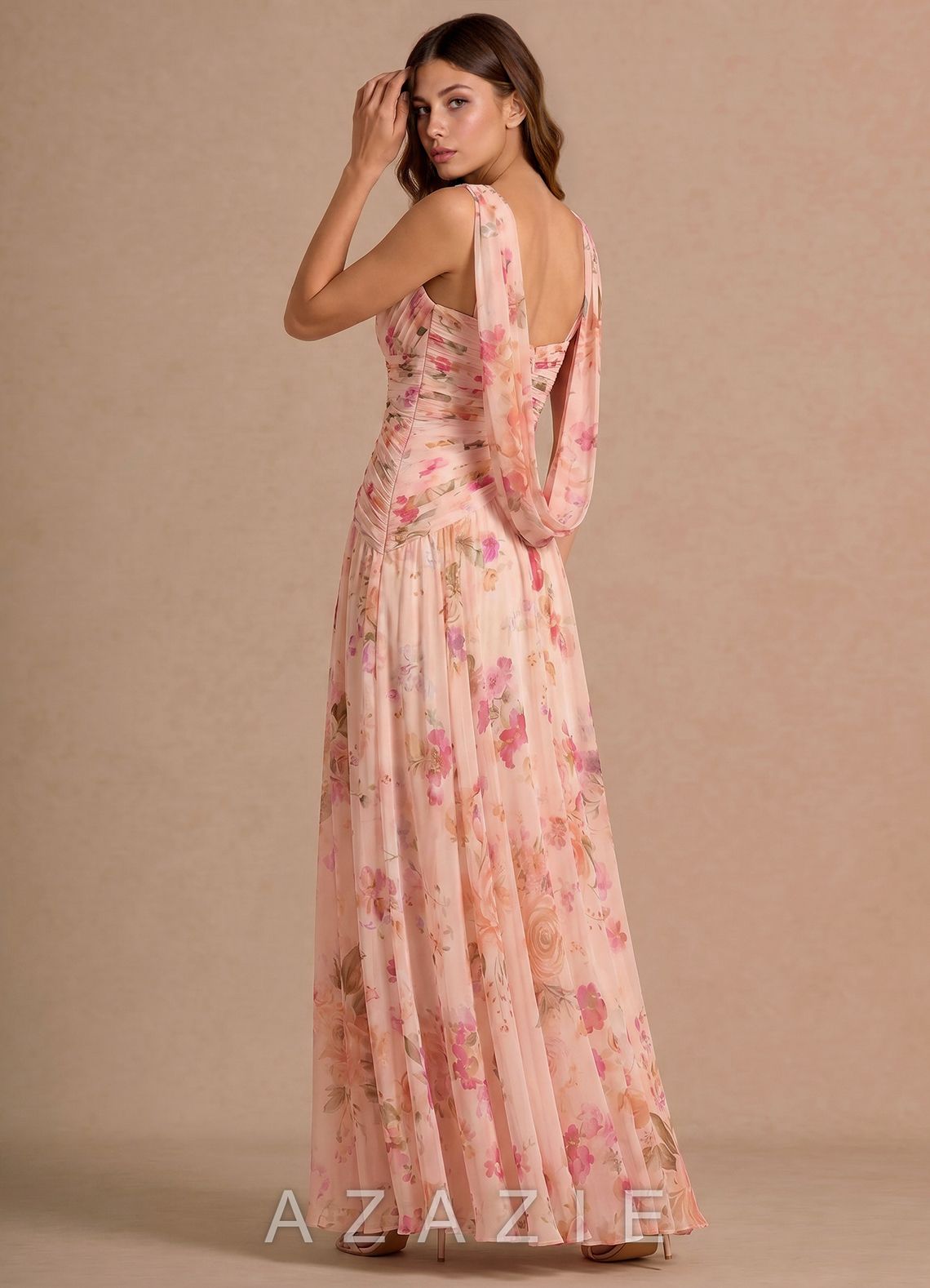 Xavira {color} Maxi Dress  sp_abstract_bouquet_floral_#111401