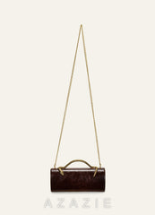 Gold Snake Handle PU Leather Evening Handbag