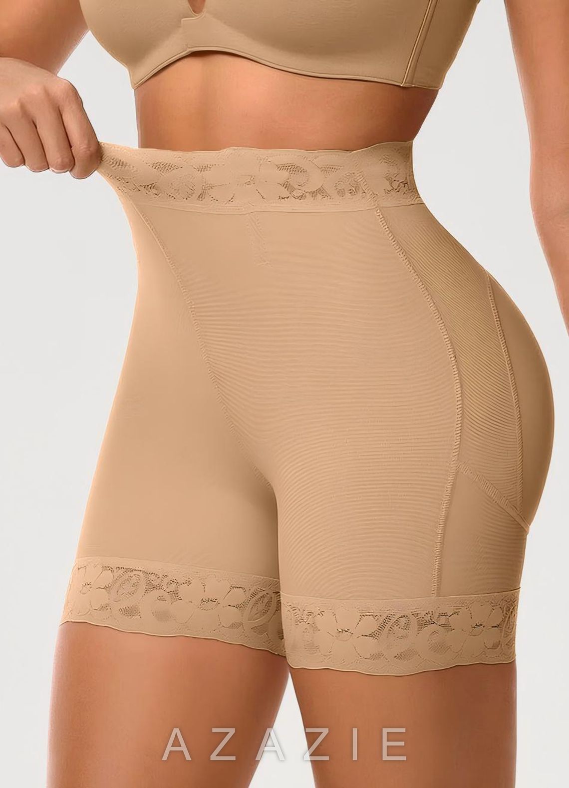 Lace High Waist Tummy Control Butt Lifting Shapewear Shorts