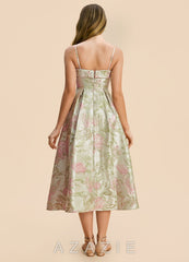 Azazie Penny Junior Formal Dress  sp_blush_floral_green_#bg134308