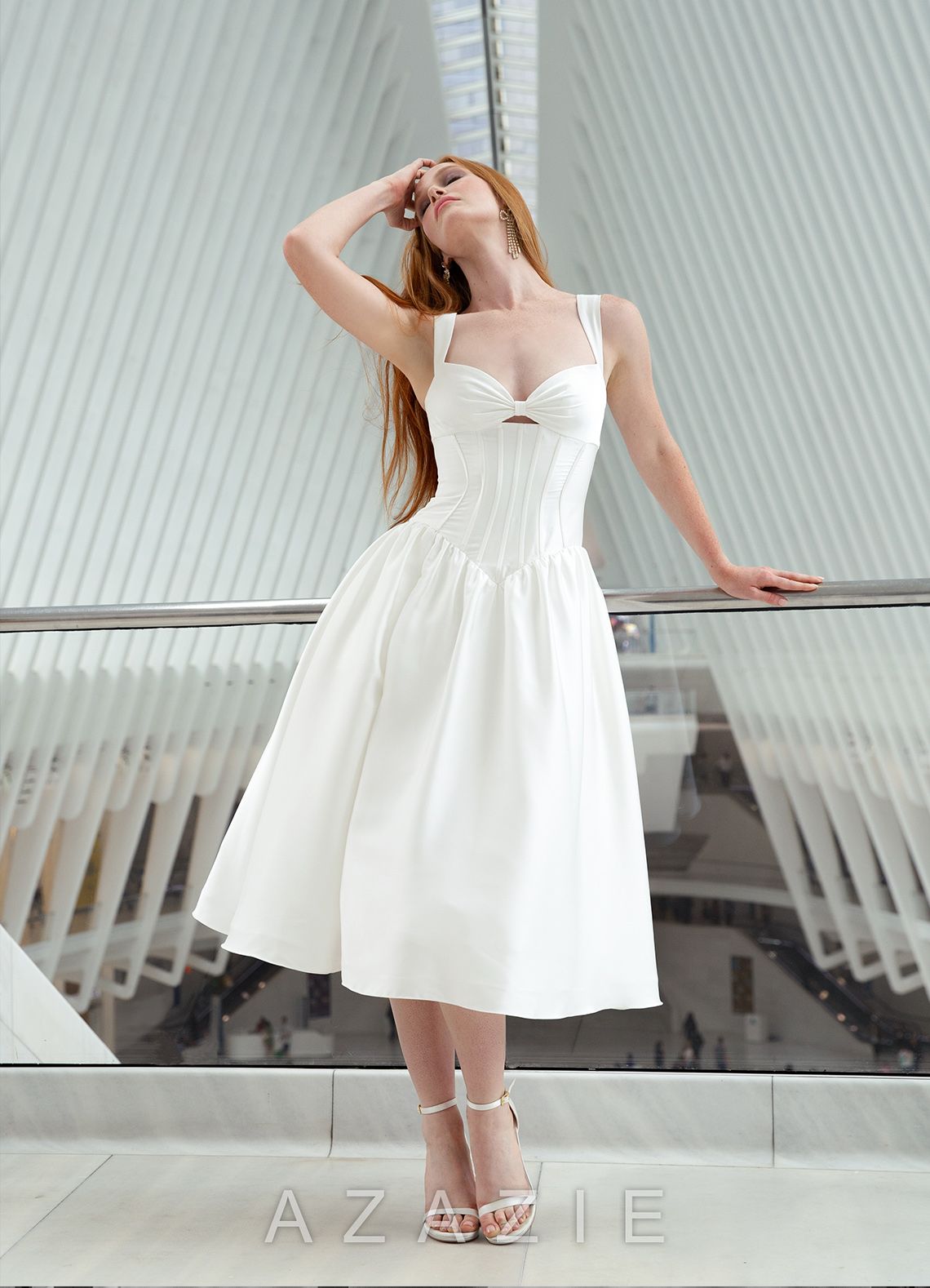 Arwen {color} Dropped Waist Midi Dress  sp_cream_#cr134128