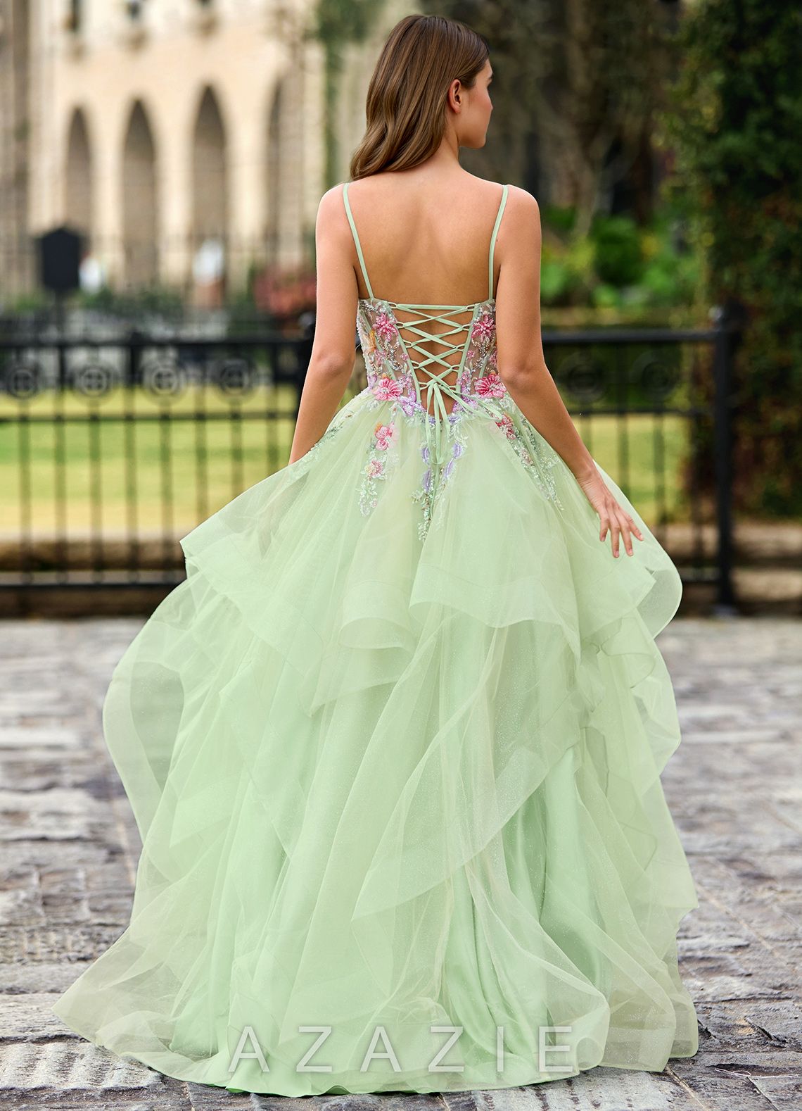 Goartrume Green Mermaid Tulle Prom Dress