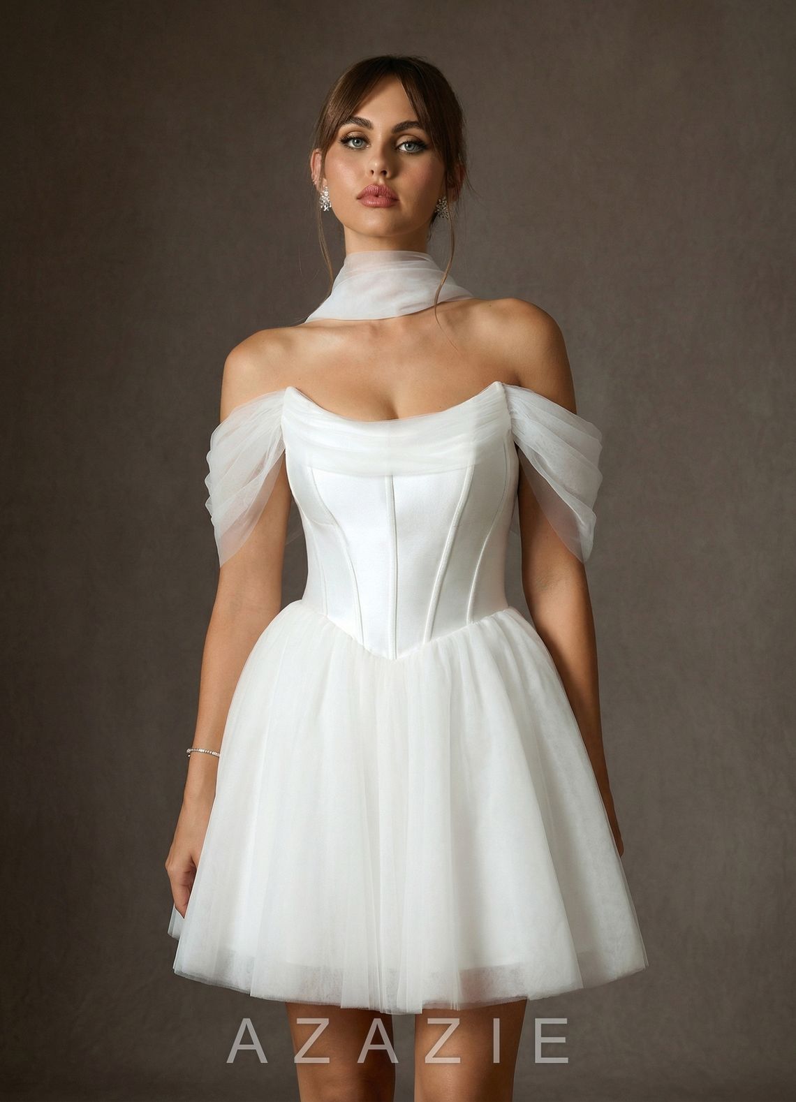 Azazie Naef Diamond White A-Line Tulle Dress diamond_white