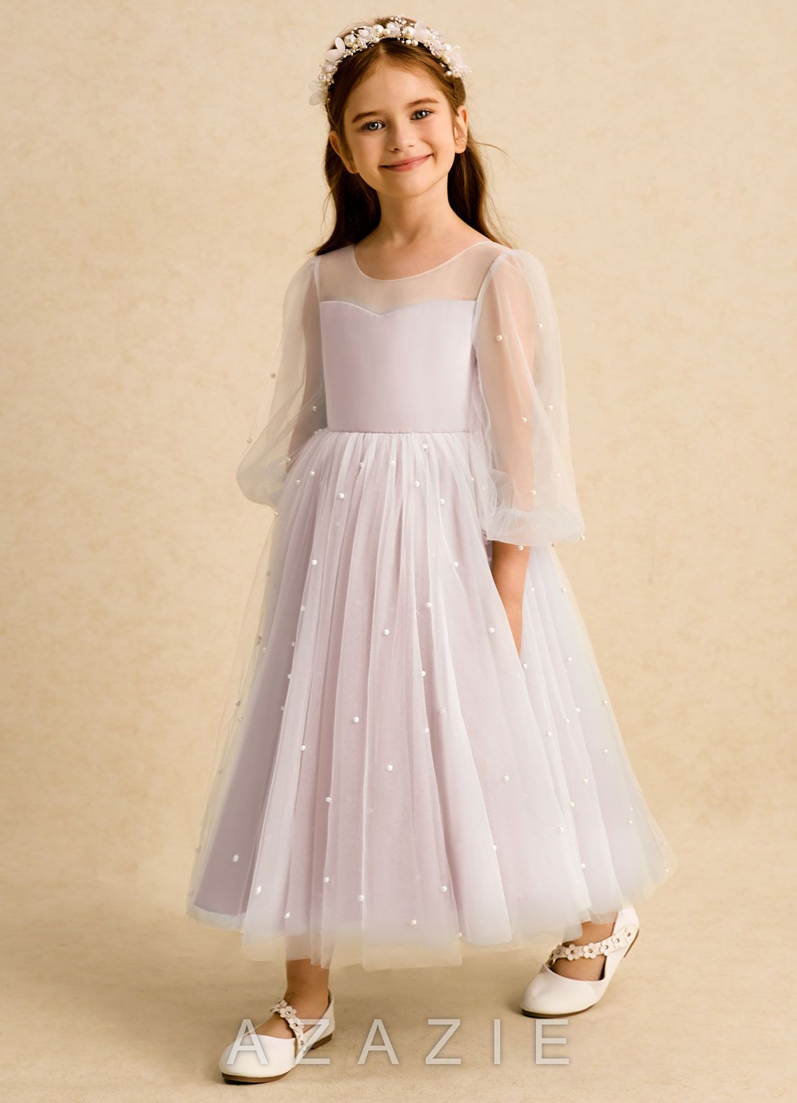 Azazie Trudy Blushing Pink Ball-Gown Sweetheart Neckline Tulle Dress blushing_pink