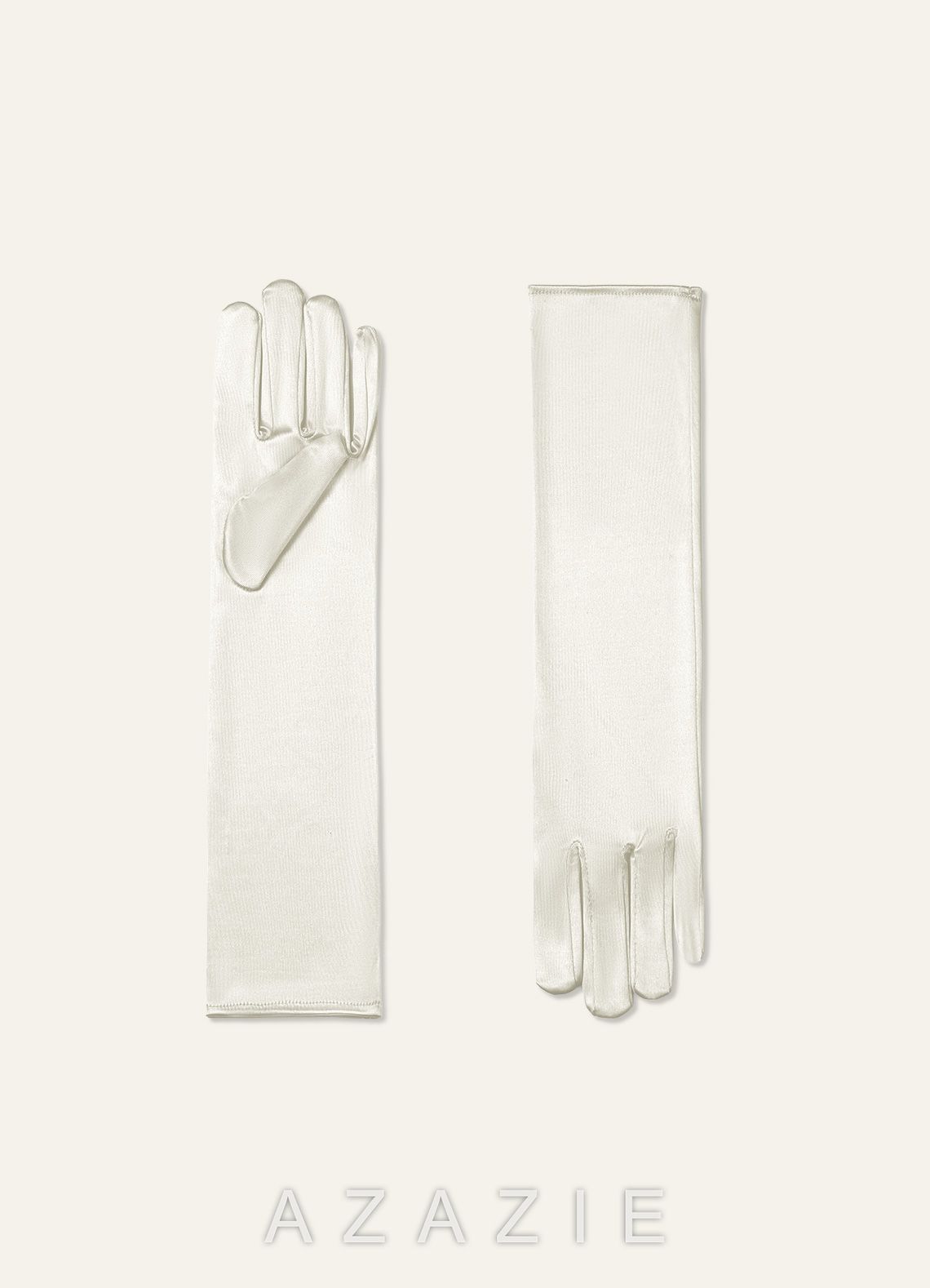 Classic Satin Gloves  ivory