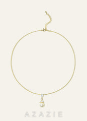 Pear Cut Pearl Drop Necklace