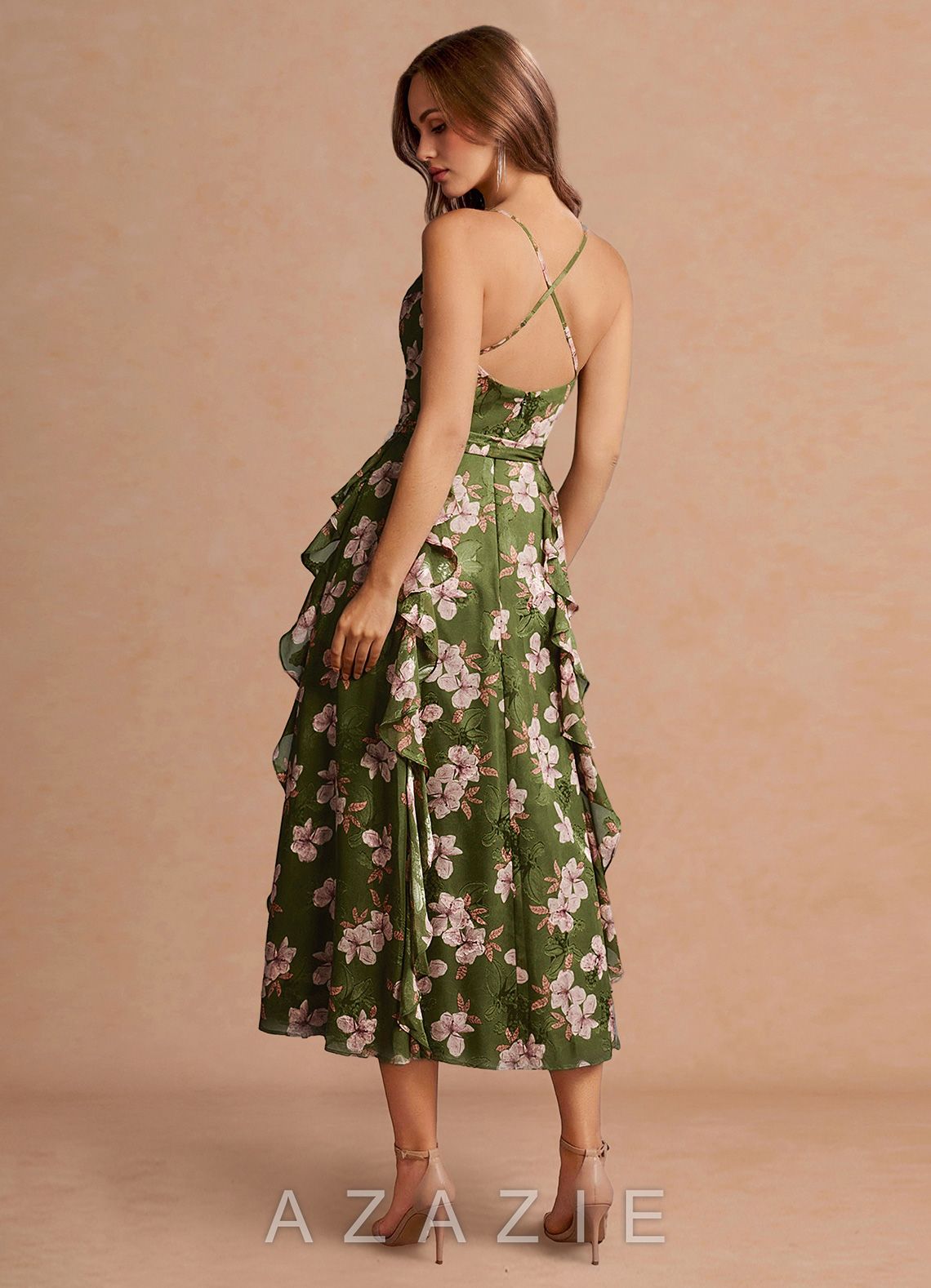 Megan {color} Midi Dress  sp_green_floral_#gf134273