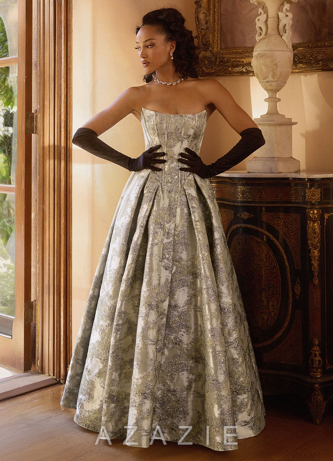 Mavis {color} Gown  sp_gilded_silver_#gs134087