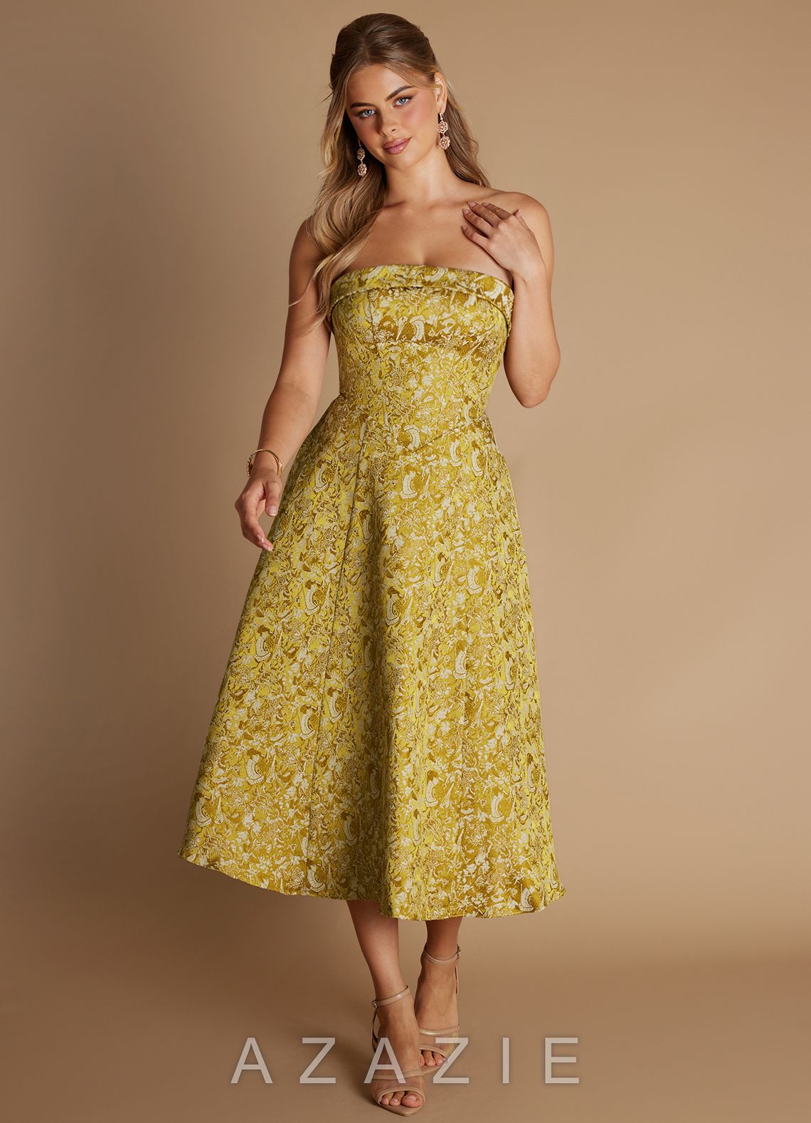 Baila {color} Midi Dress  sp_baroque_marigold_#bm134371