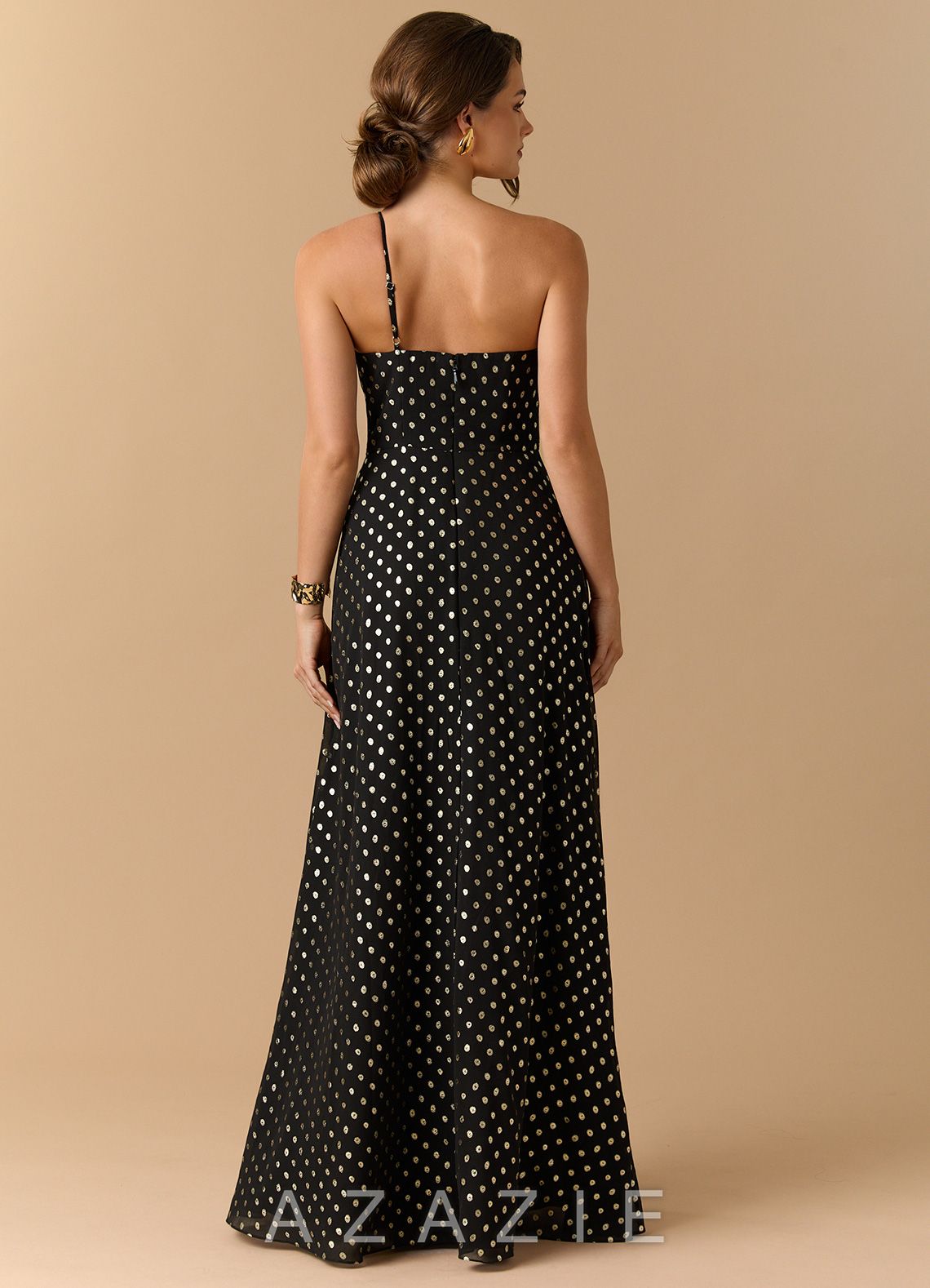 Kiera {color} Maxi Dress  sp_black_gold_polkadot_#bp134307