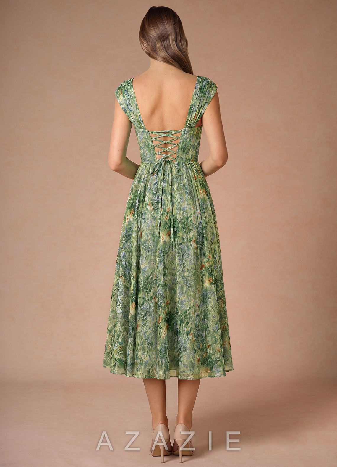 Hazel {color} Midi Dress  sp_green_floral_#gf134901