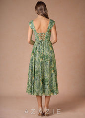 Hazel {color} Midi Dress  sp_green_floral_#gf134901