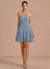 Ryselle {color} Mini Dress  dusty_blue_#db134134