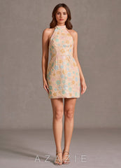 Beatrixa Champagne Mini Dress