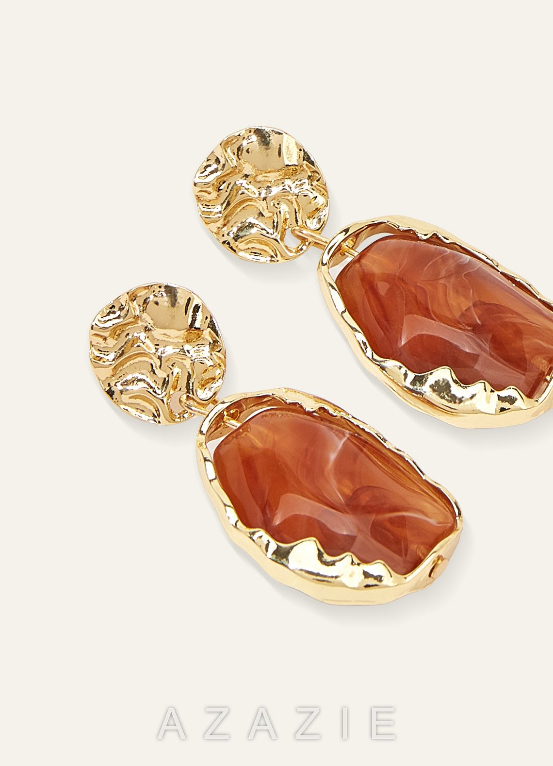 Molten Resin Drop Earrings