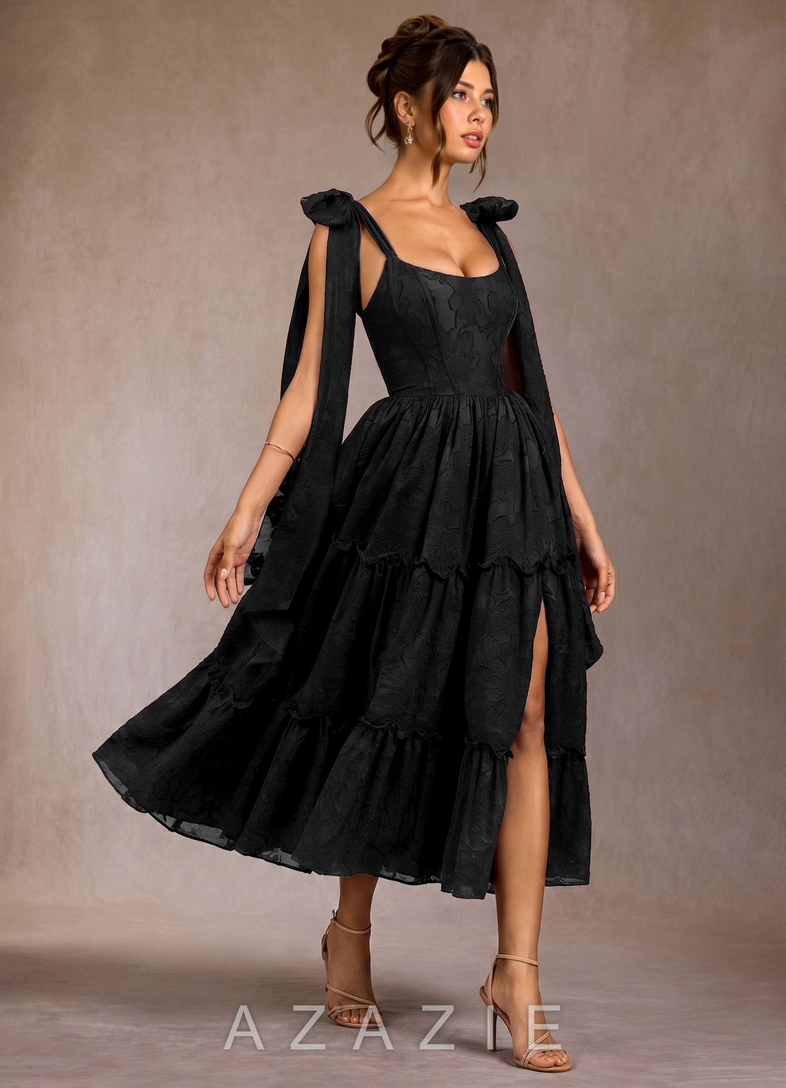 Vilma {color} Midi Dress  sp_black_#bk134280