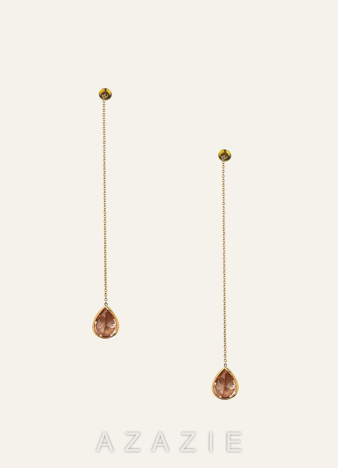 Crystal Teardrop Threader Earrings