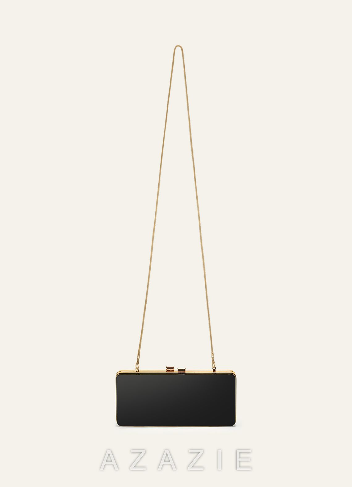 Black Acrylic Mirror Clutch Box Bag