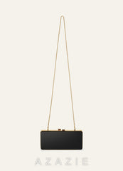 Black Acrylic Mirror Clutch Box Bag