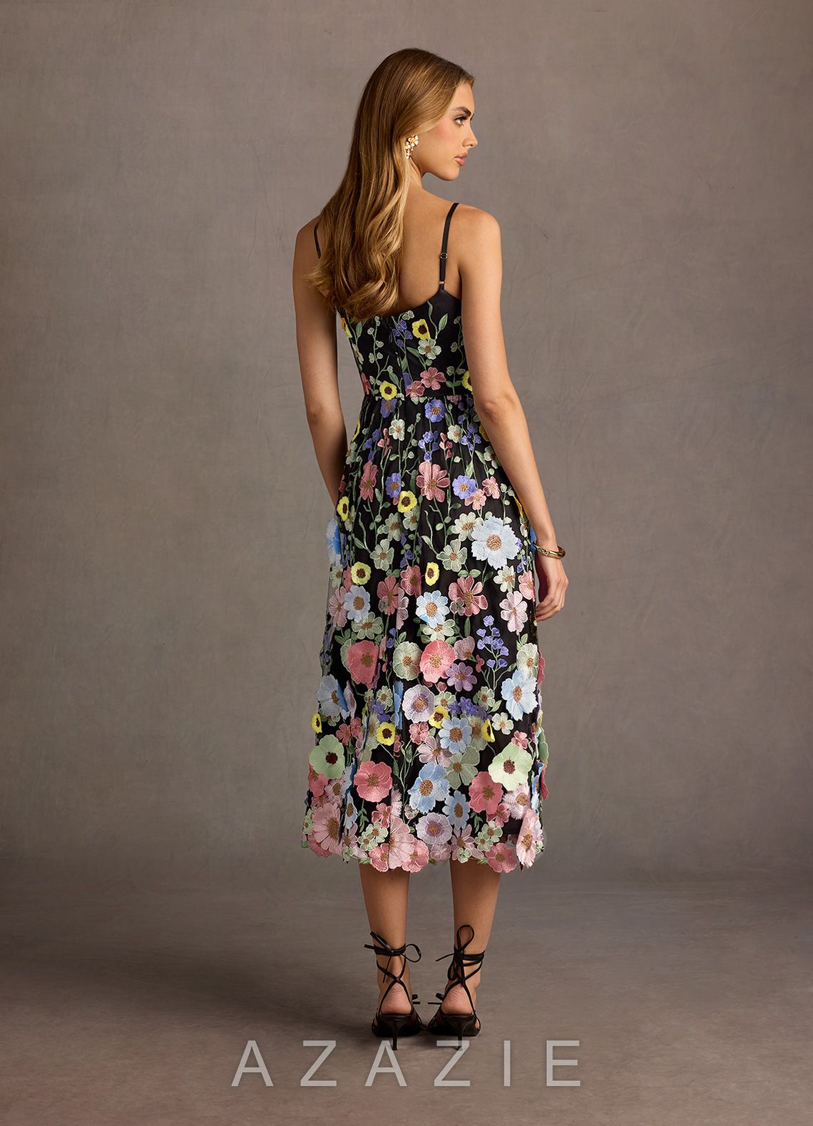 Nia {color} Floral Midi Dress  sp_black/multi_#bm134262