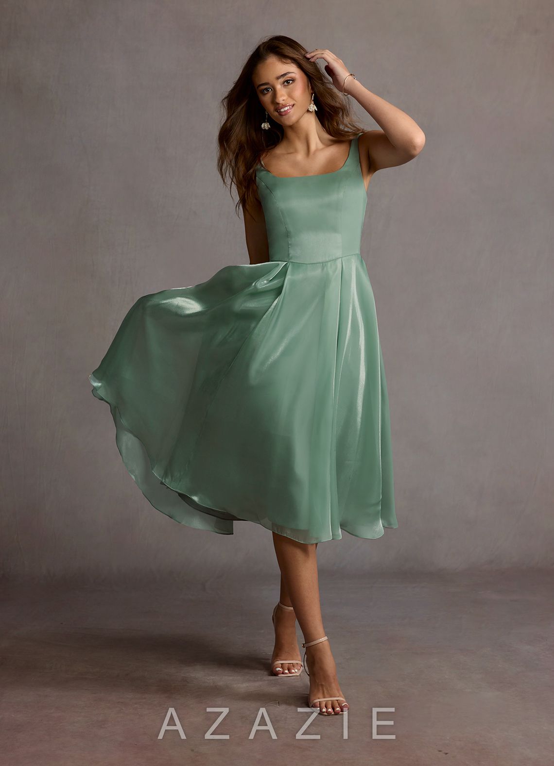 Stefanie {color} Pleated Midi Dress  sage_#se134286