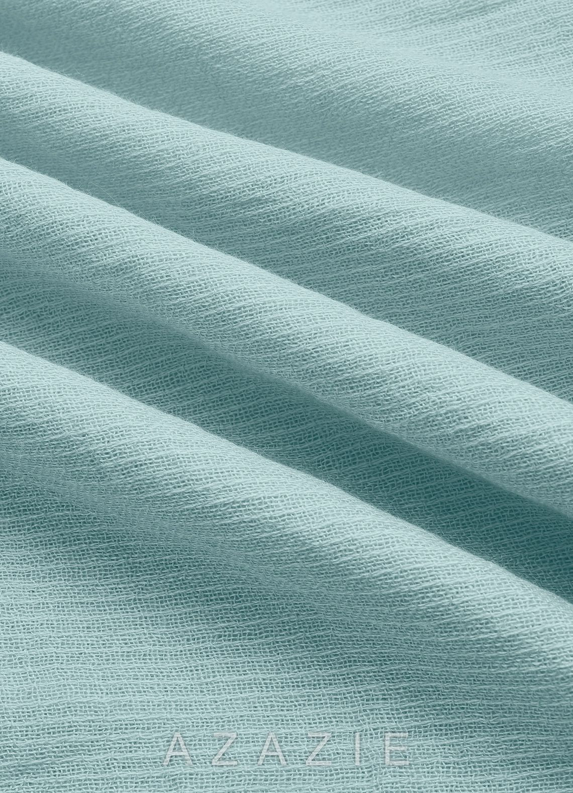 Azazie Soft Wool Blend Textured Frayed Edge Shawl  dusty_blue