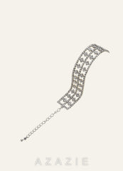 Rhinestone Lattice Bracelet  silver