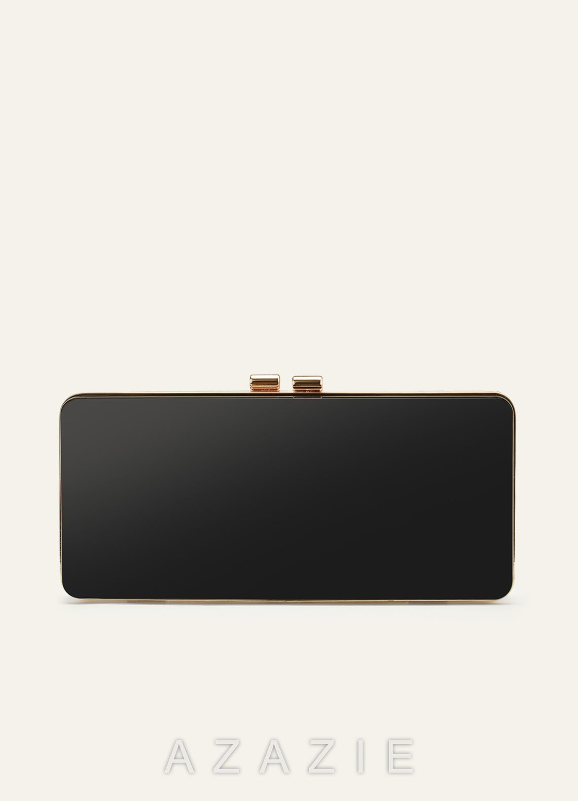Black Acrylic Mirror Clutch Box Bag